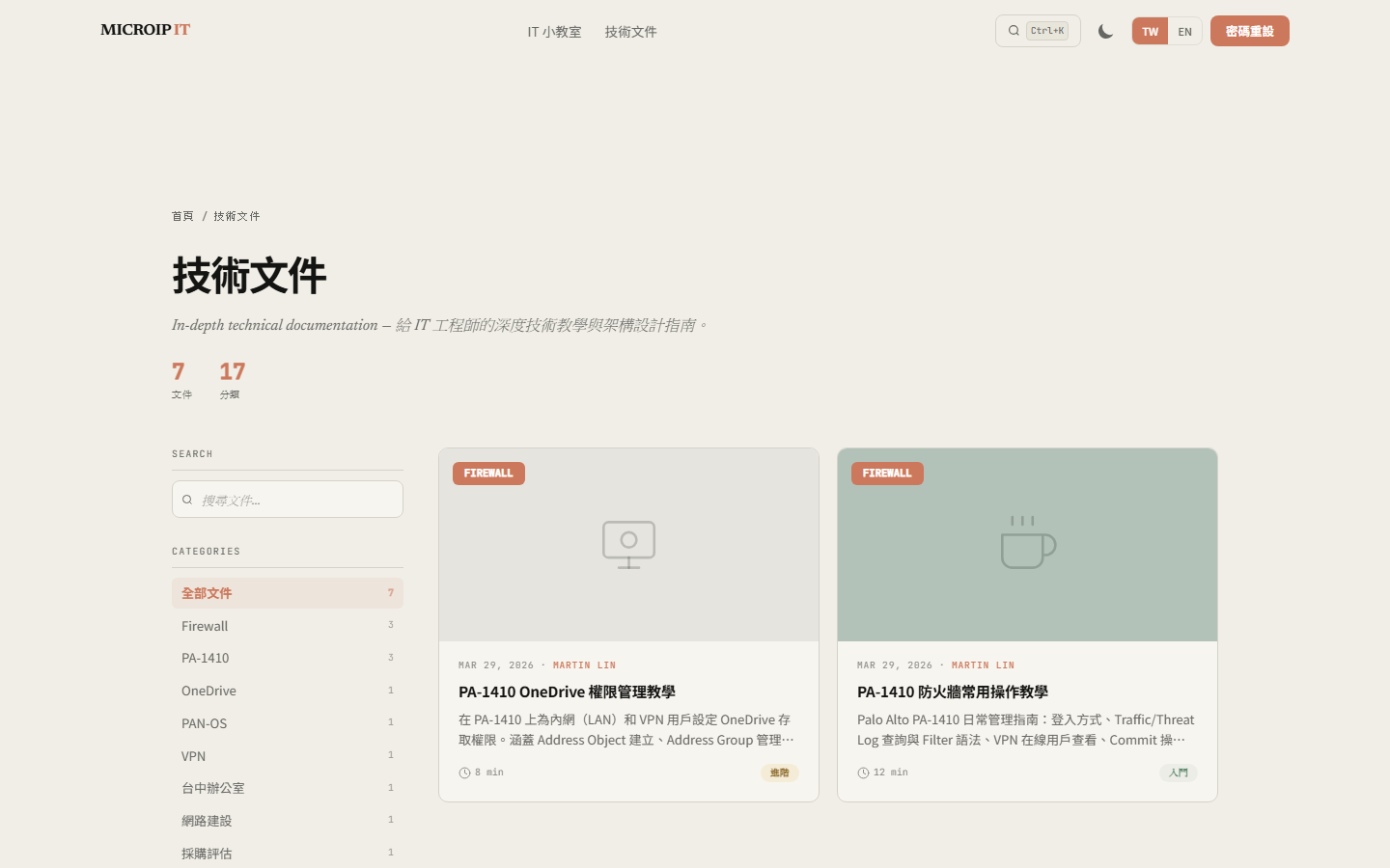 技術文件列表